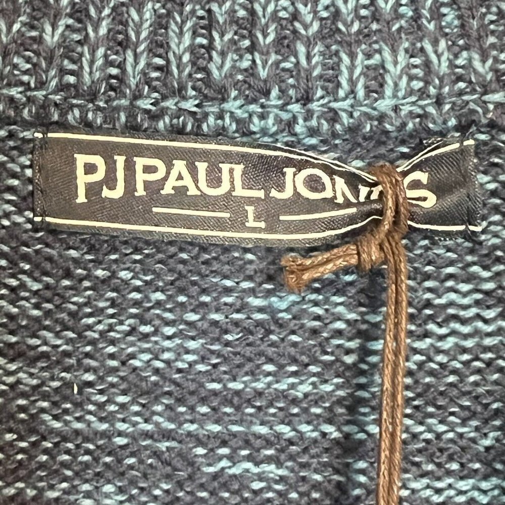 PJ Paul Jones Blue Quarter Zip Sweater Size Large New NWT - Picture 5 of 10